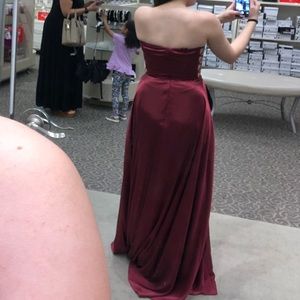 Wine Prom dress